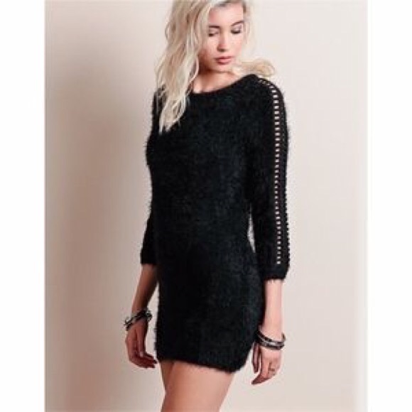 Bardot Fuzzy Sweater Dress - Picture 1 of 2